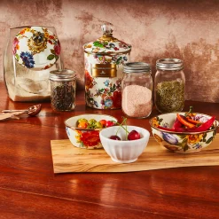 MacKenzie-Childs Flower Market Everyday Bowl - White* Outdoor Entertaining