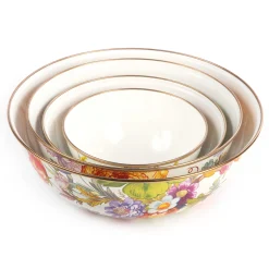 MacKenzie-Childs Flower Market Extra Large Everyday Bowl - White* Serveware