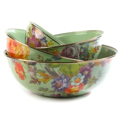 MacKenzie-Childs Flower Market Extra Large Everyday Bowl - Green* Serveware