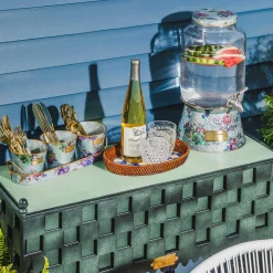 MacKenzie-Childs Flower Market Galvanized Herb Pots With Tray - Set Of 3* Pots & Planters