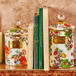 MacKenzie-Childs Flower Market Large Canister - White* Room Accents
