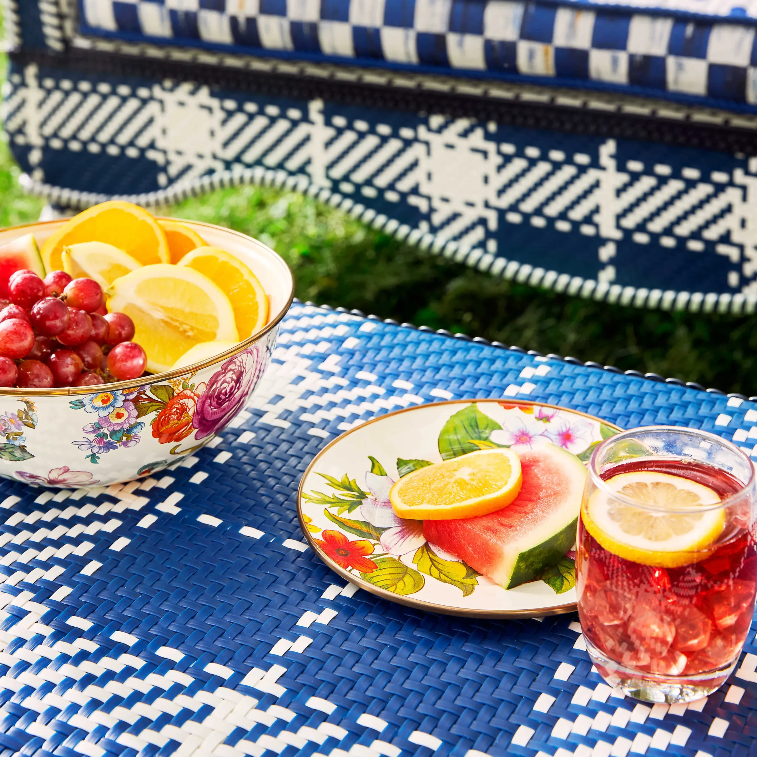 MacKenzie-Childs Flower Market Large Everyday Bowl - White* Serveware