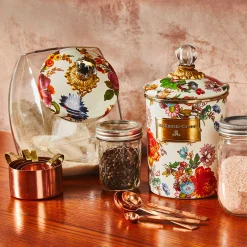 MacKenzie-Childs Flower Market Medium Canister - White* Room Accents
