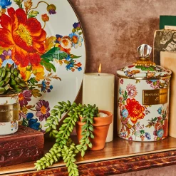 MacKenzie-Childs Flower Market Medium Canister - White* Room Accents