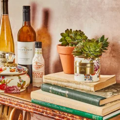 MacKenzie-Childs Flower Market Mini Canister - White* Room Accents