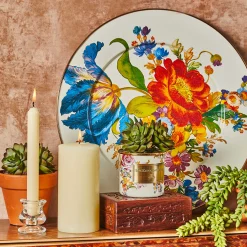 MacKenzie-Childs Flower Market Mini Canister - White* Room Accents