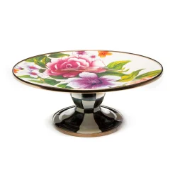 MacKenzie-Childs Flower Market Mini Pedestal Platter - White* Outdoor Entertaining