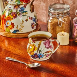 MacKenzie-Childs Flower Market Mug - White* Outdoor Entertaining