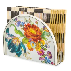 MacKenzie-Childs Flower Market Napkin Holder - White* Outdoor Entertaining