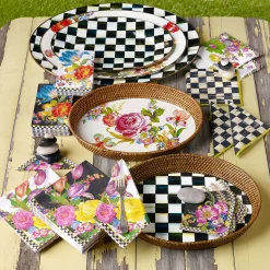 MacKenzie-Childs Flower Market Paper Napkins - Cocktail - White* Outdoor Entertaining