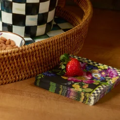 MacKenzie-Childs Flower Market Paper Napkins - Cocktail - Black* Outdoor Entertaining