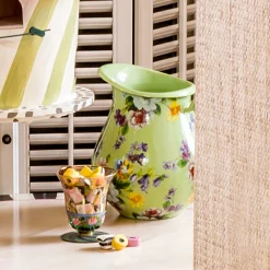 MacKenzie-Childs Flower Market Pitcher - Green* Outdoor Entertaining