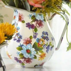 MacKenzie-Childs Flower Market Pitcher - White* Outdoor Entertaining