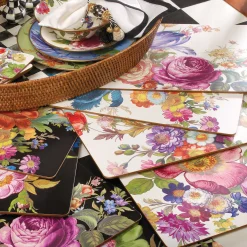 MacKenzie-Childs Flower Market Placemats - White - Set Of 4* Outdoor Entertaining