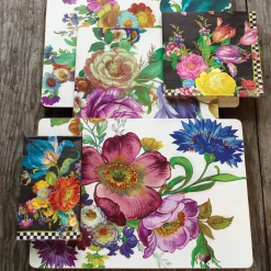 MacKenzie-Childs Flower Market Placemats - White - Set Of 4* Outdoor Entertaining