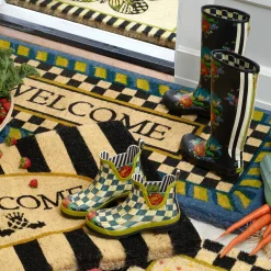 MacKenzie-Childs Flower Market Rain Boots - Tall - Size 6* Outdoor Decor