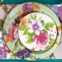 MacKenzie-Childs Flower Market Salad/Dessert Plate - White* Outdoor Entertaining