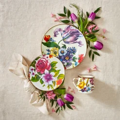 MacKenzie-Childs Flower Market Salad/Dessert Plate - White* Outdoor Entertaining