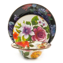 MacKenzie-Childs Flower Market Salad/Dessert Plate - White* Outdoor Entertaining