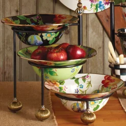 MacKenzie-Childs Flower Market Serving Bowl - White* Outdoor Entertaining