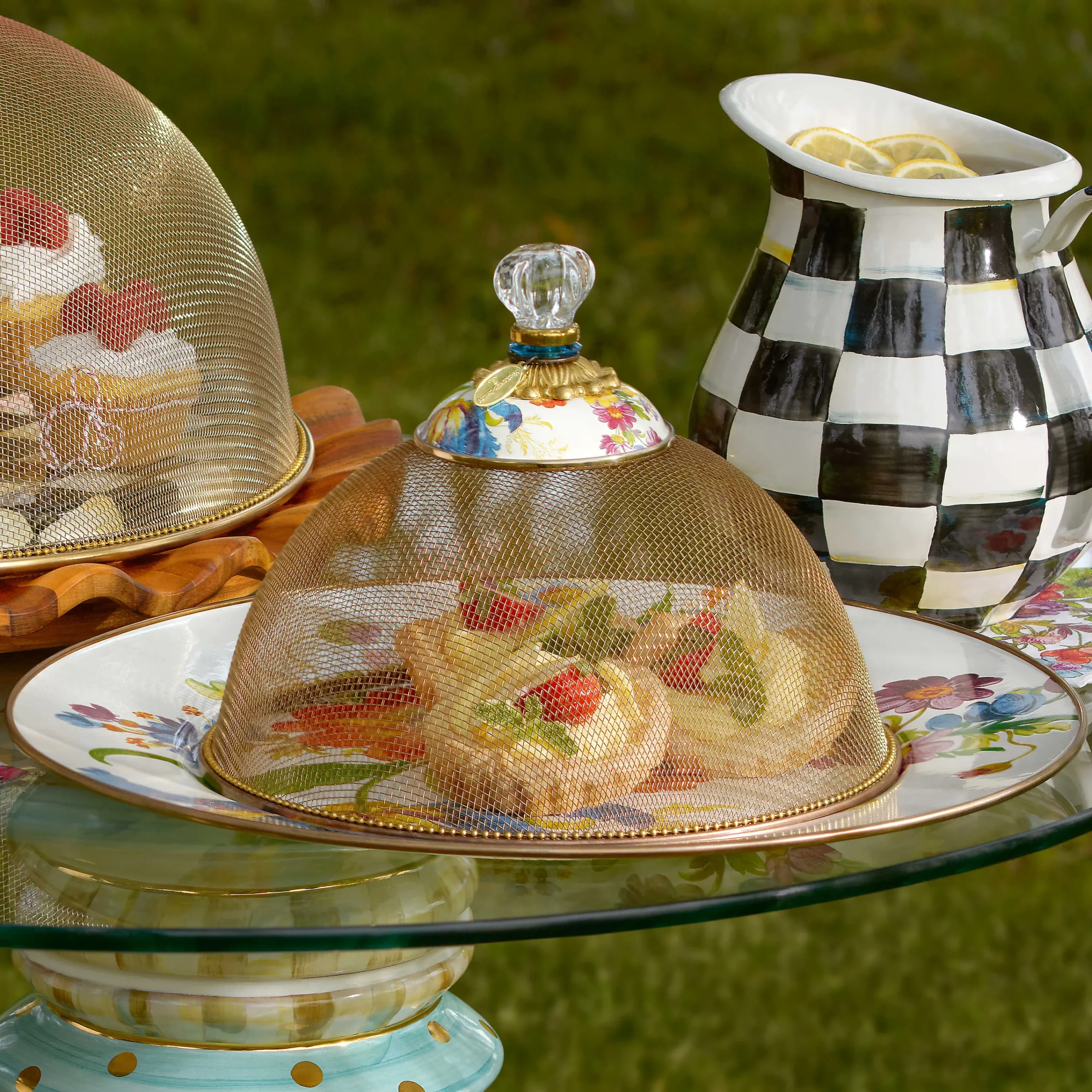 MacKenzie-Childs Flower Market Serving Platter - White* Outdoor Entertaining