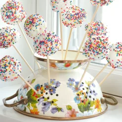 MacKenzie-Childs Flower Market Small Colander - White* Kitchen Utensils & Tools