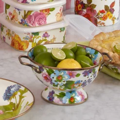 MacKenzie-Childs Flower Market Small Colander - White* Kitchen Utensils & Tools