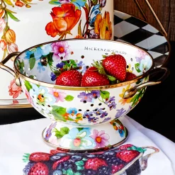 MacKenzie-Childs Flower Market Small Colander - White* Kitchen Utensils & Tools
