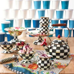 MacKenzie-Childs Flower Market Small Compote - White* Outdoor Entertaining