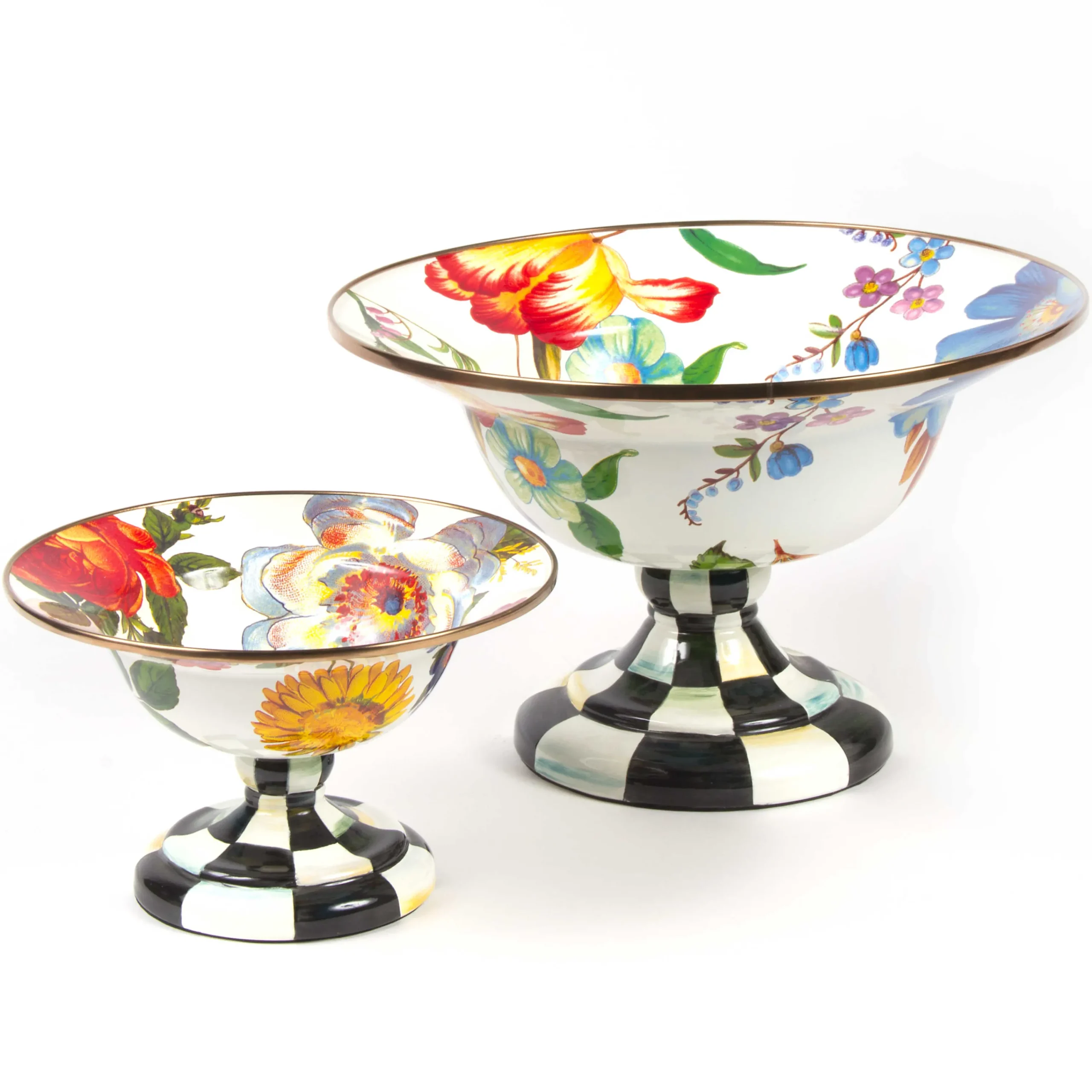 MacKenzie-Childs Flower Market Small Compote - White* Outdoor Entertaining