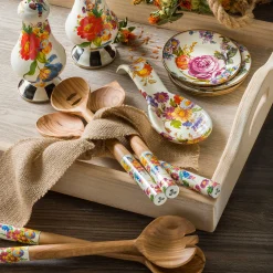 MacKenzie-Childs Flower Market Spoon Rest - White* Kitchen Utensils & Tools