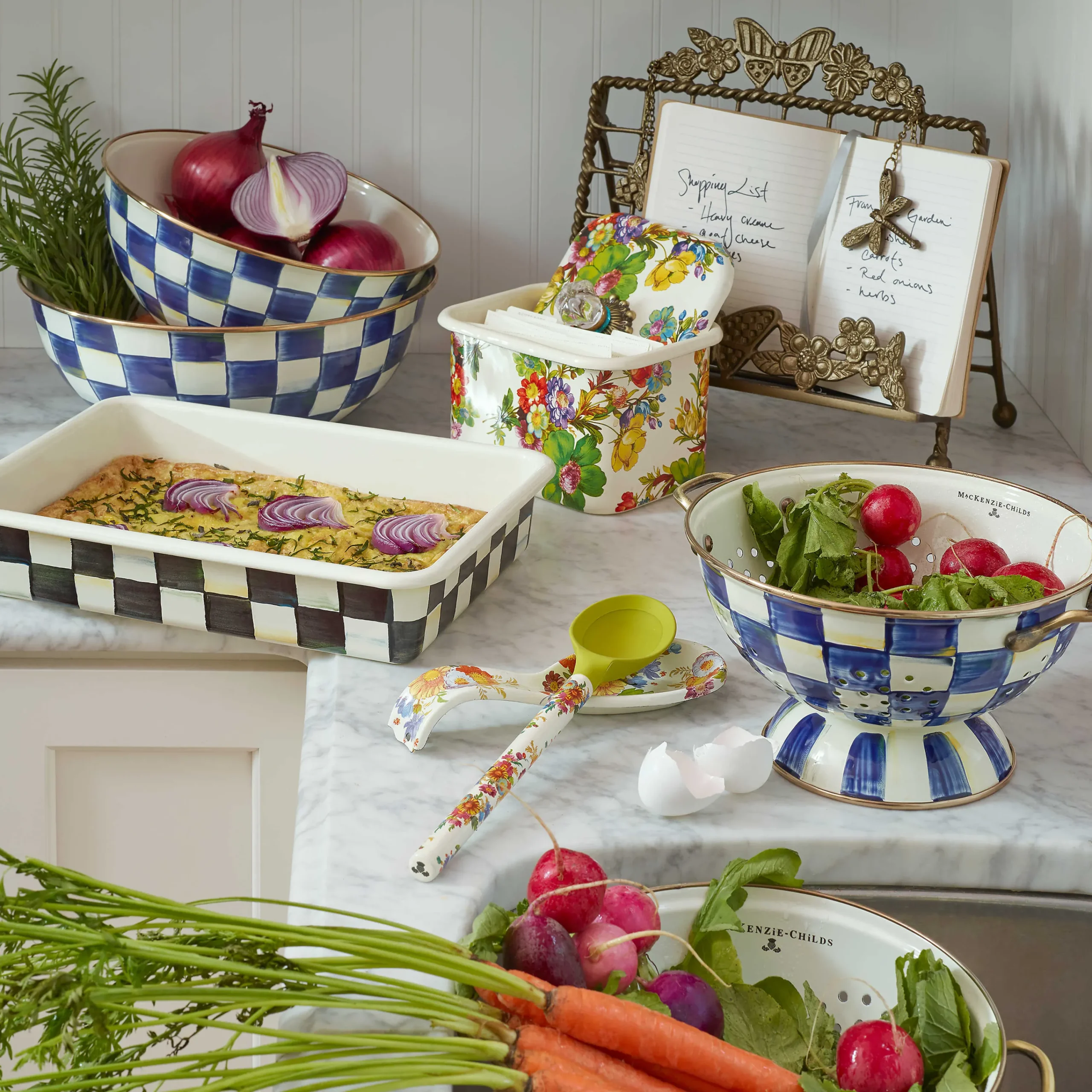 MacKenzie-Childs Flower Market Spoon Rest - White* Kitchen Utensils & Tools