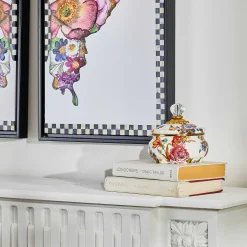 MacKenzie-Childs Flower Market Squashed Pot - White* Bed & Bath