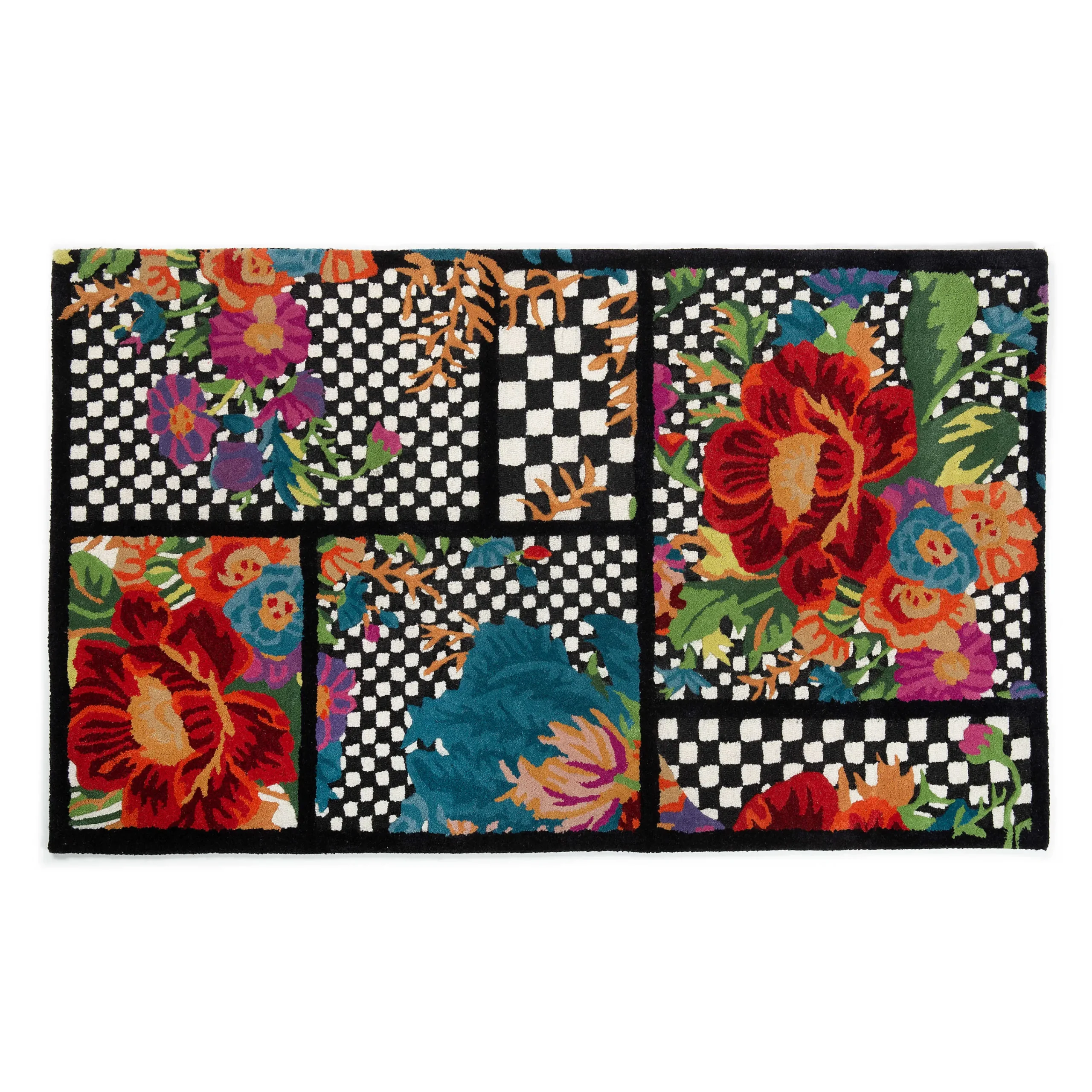 MacKenzie-Childs Flower Market Trellis Rug - Black - 3' X 5'* Rugs