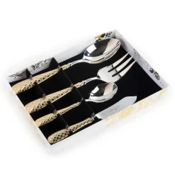 MacKenzie-Childs Gold Check Hostess Serving Set* Outdoor Entertaining