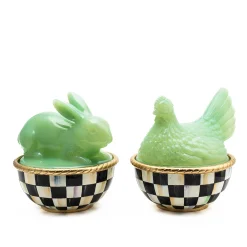 MacKenzie-Childs Green Rabbit Lidded Container* Room Accents