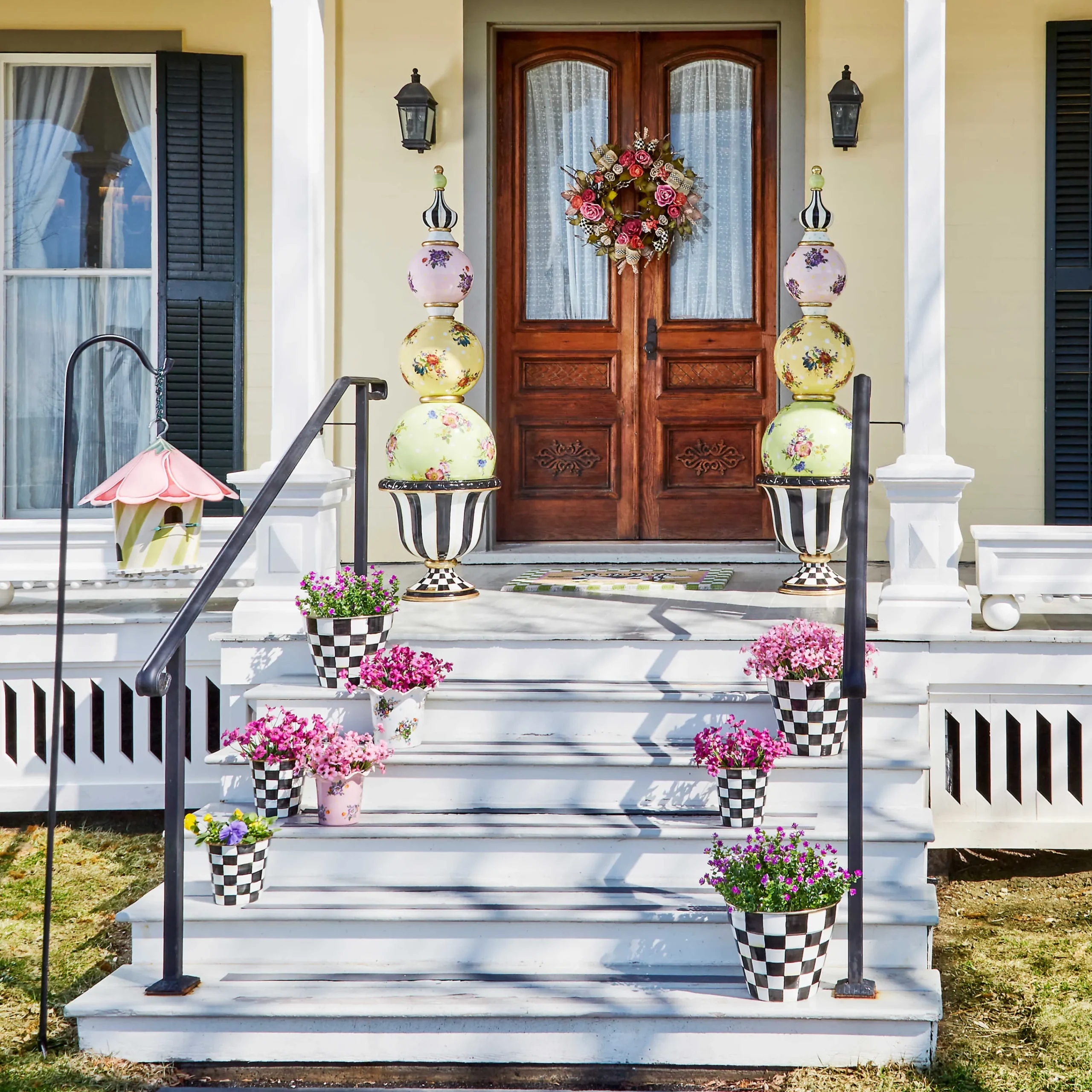 MacKenzie-Childs Hollyhock Birdhouse* Garden Accessories