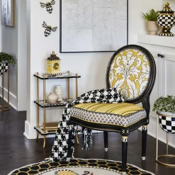 MacKenzie-Childs Houndstooth Throw - Black & Ivory* Pillows, Throws, & Cushions