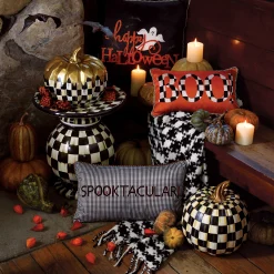 MacKenzie-Childs Houndstooth Throw - Black & Ivory* Pillows, Throws, & Cushions