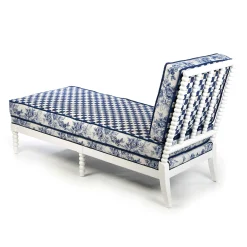 MacKenzie-Childs Indigo Villa Outdoor Chaise* Outdoor Furniture