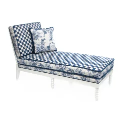 MacKenzie-Childs Indigo Villa Outdoor Chaise* Outdoor Furniture