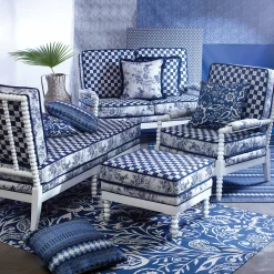 MacKenzie-Childs Indigo Villa Outdoor Chair* Outdoor