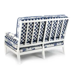 MacKenzie-Childs Indigo Villa Outdoor Loveseat* Outdoor Furniture