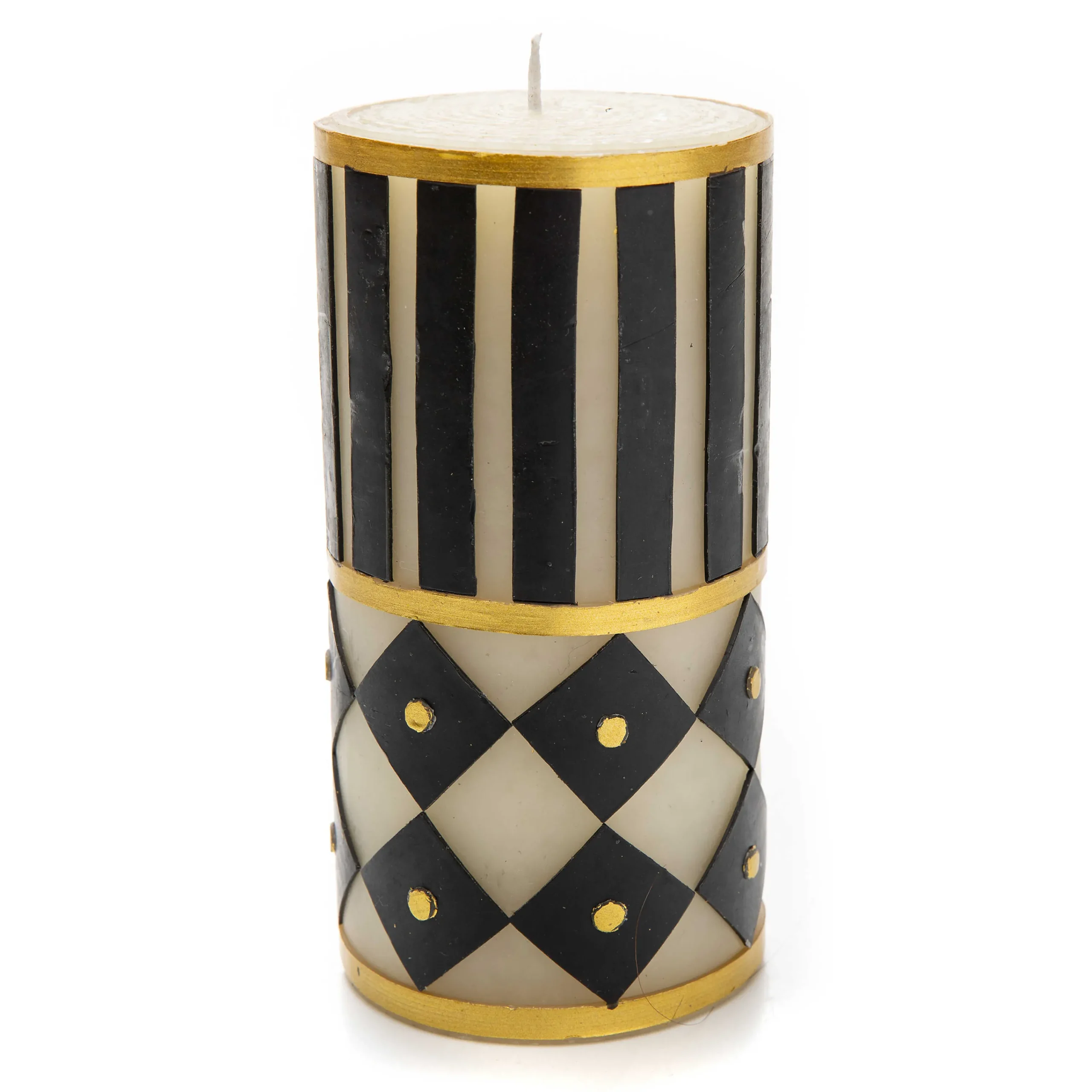 MacKenzie-Childs Jester Pillar Candle - 6"* Candles & Fragrances