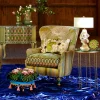 MacKenzie-Childs Lily Pond Footstool* Living Room