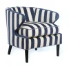 MacKenzie-Childs Marquee Accent Chair - Chenille Navy Stripe* Living Room