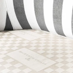 MacKenzie-Childs Marquee Loveseat - Chenille Grey Stripe* Living Room