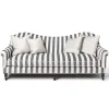 MacKenzie-Childs Marquee Sofa - Chenille Grey Stripe* Living Room