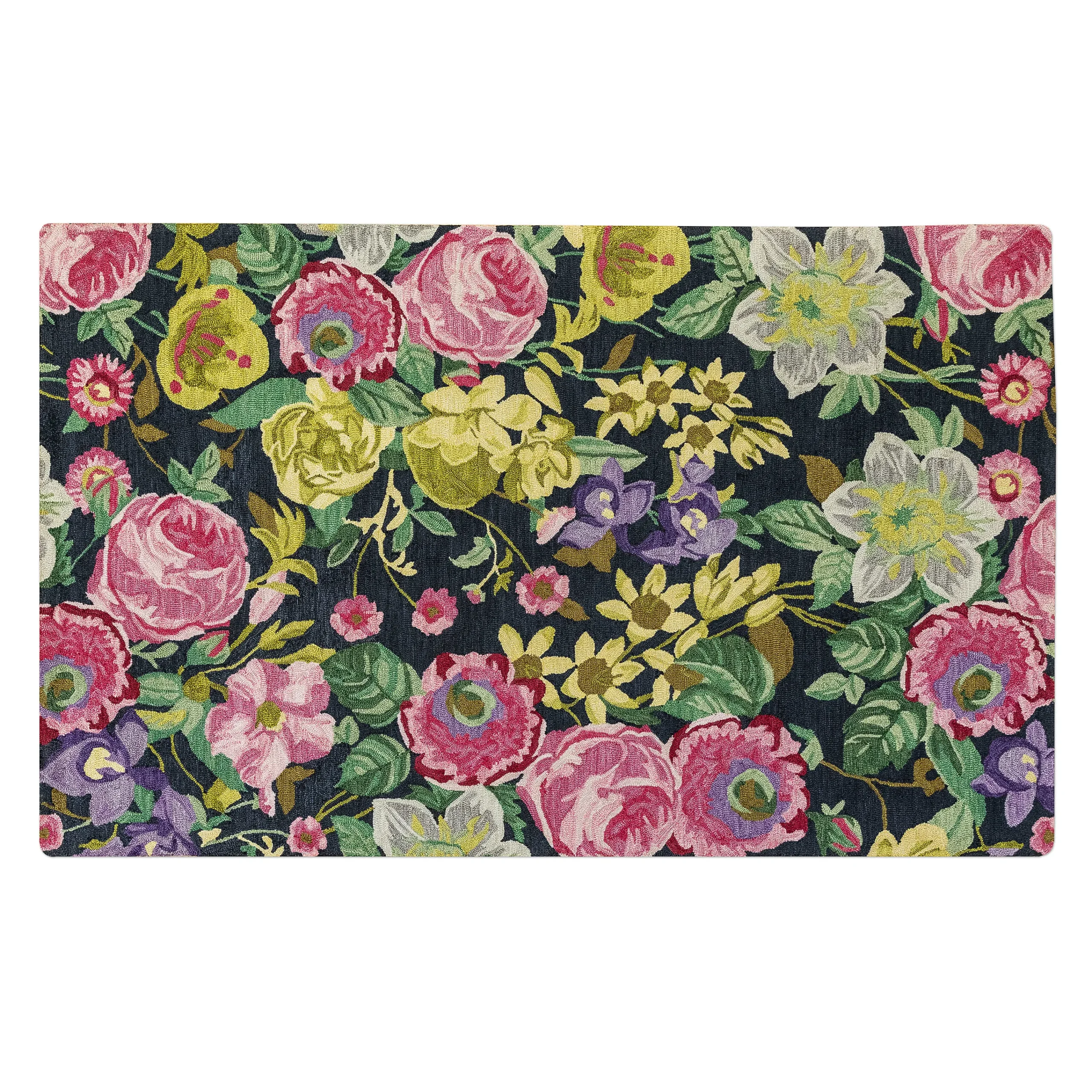 MacKenzie-Childs Midnight Floral Rug - 5' X 8'* Rugs