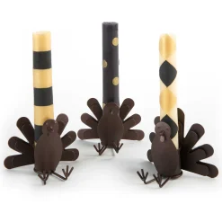 MacKenzie-Childs Mini Dinner Candles - Black & Gold - Set Of 6* Candles & Fragrances